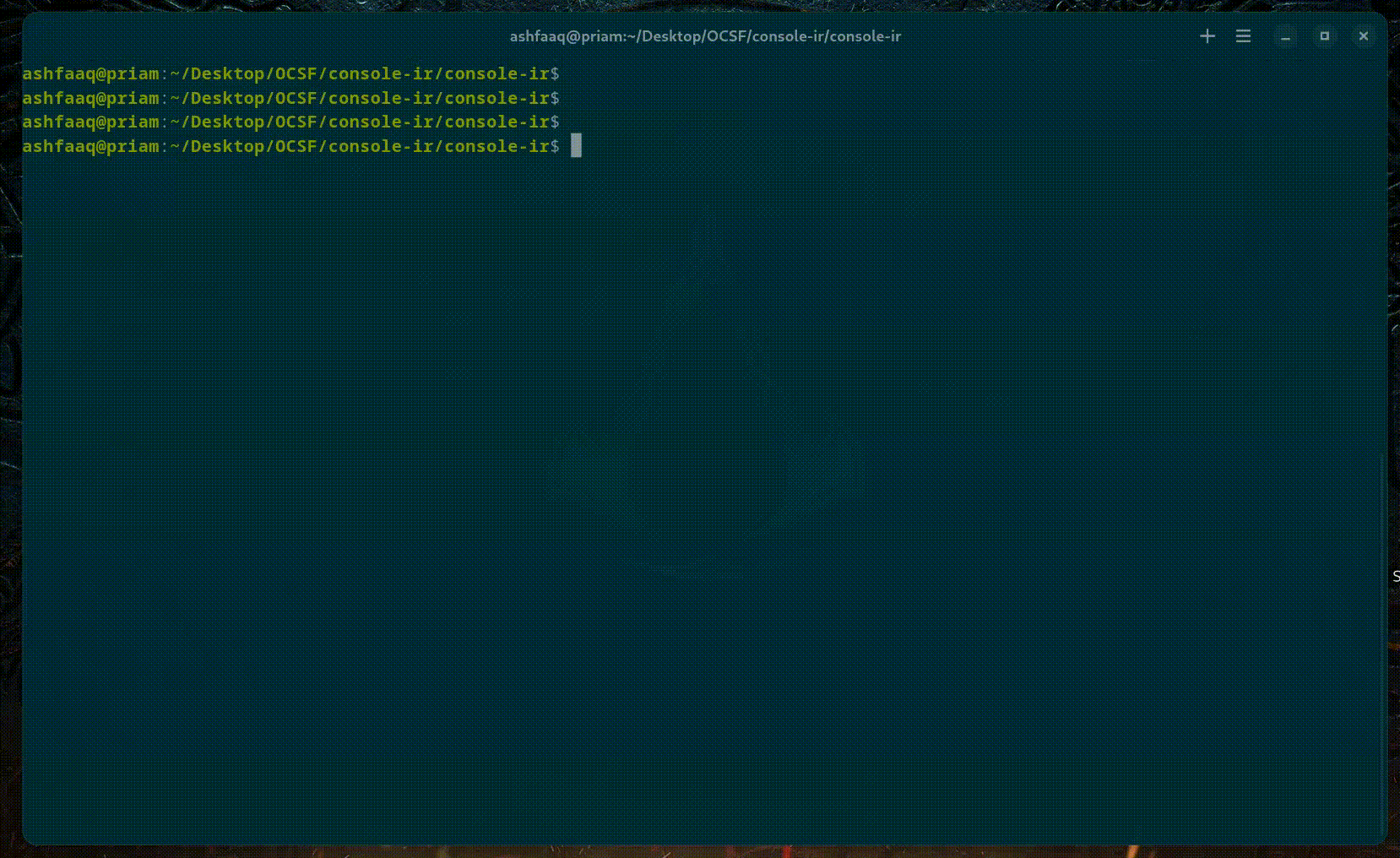 TUI walkthrough